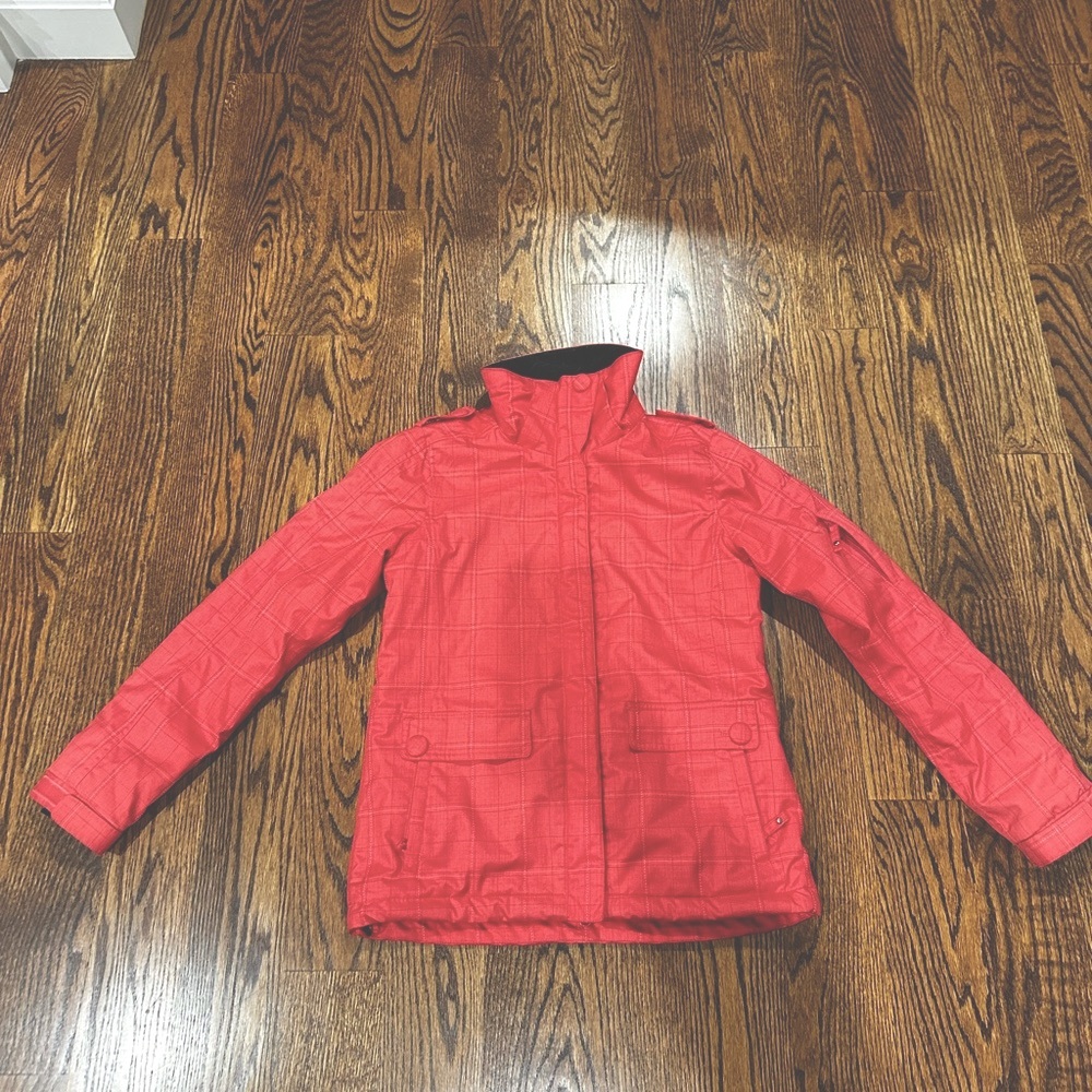 Karbon Women's Ski Snowboard Jacket Size 6 \ Small - Pink \ White plaid